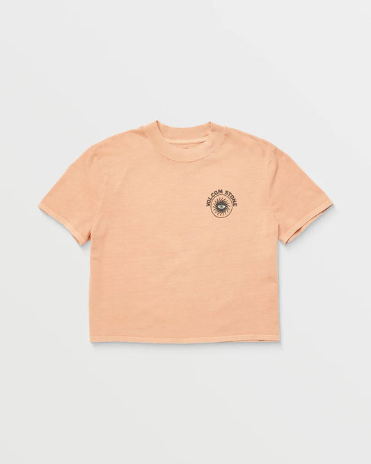 CAMISETA VOLCOM MUJER | DIAL CROP SAND BROWN