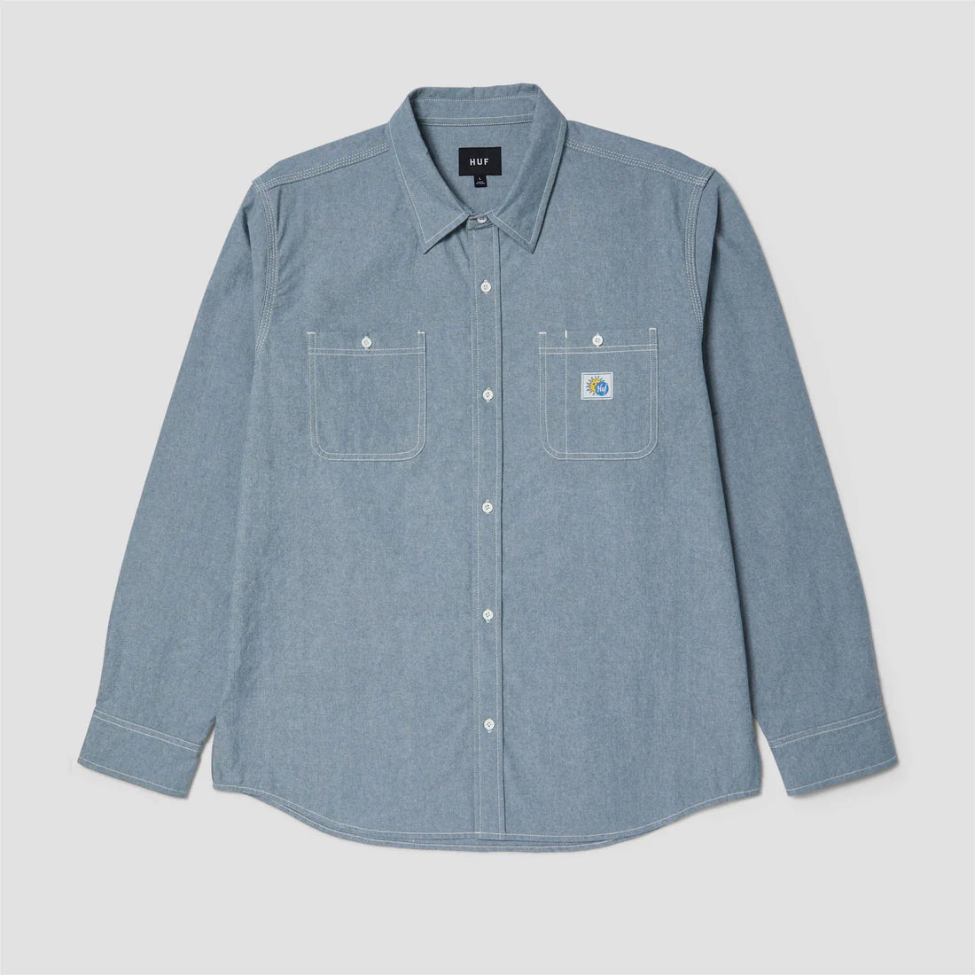 CAMISA HUF | TOTAL ECLIPSE CHAMBRAY LBLUE