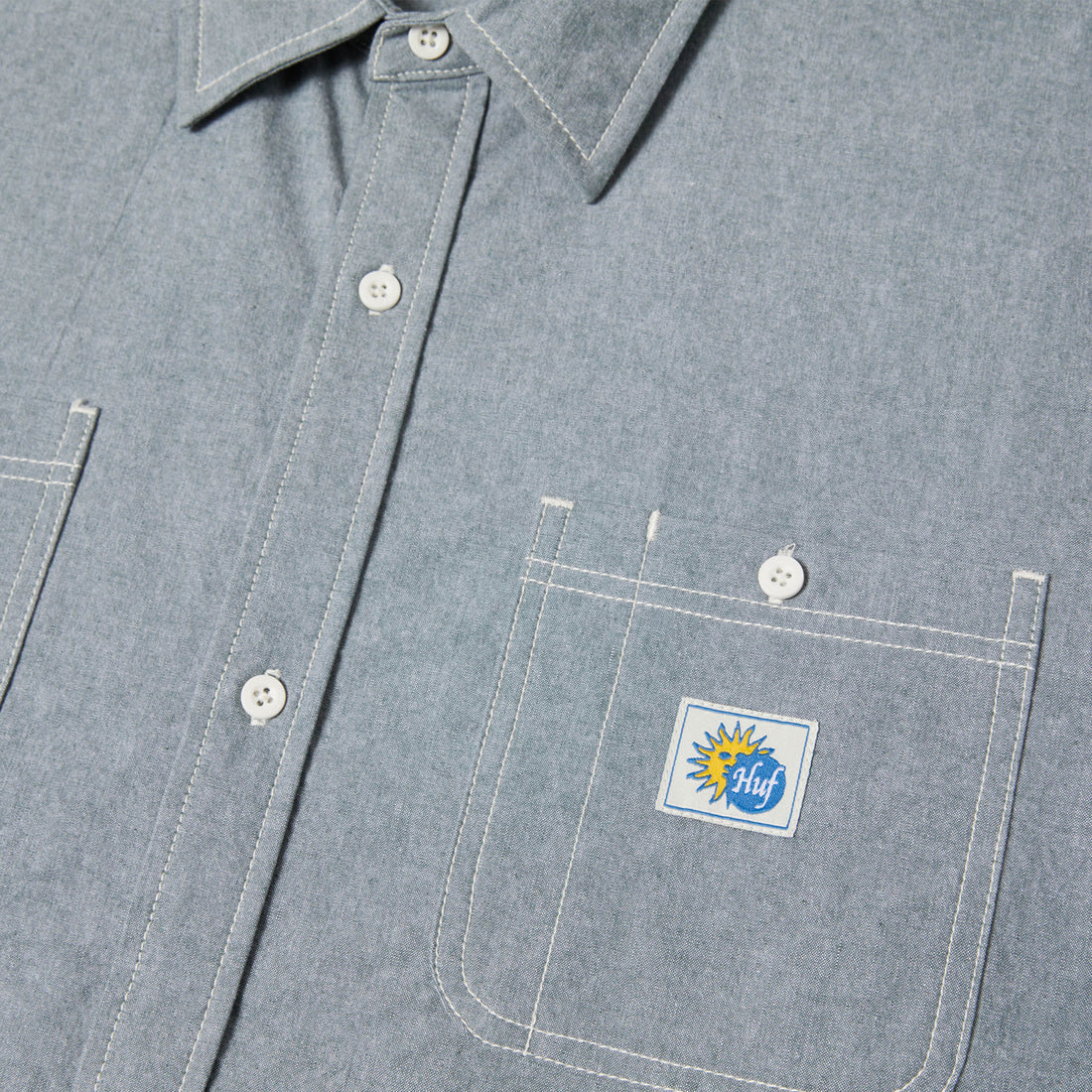 CAMISA HUF | TOTAL ECLIPSE CHAMBRAY LBLUE