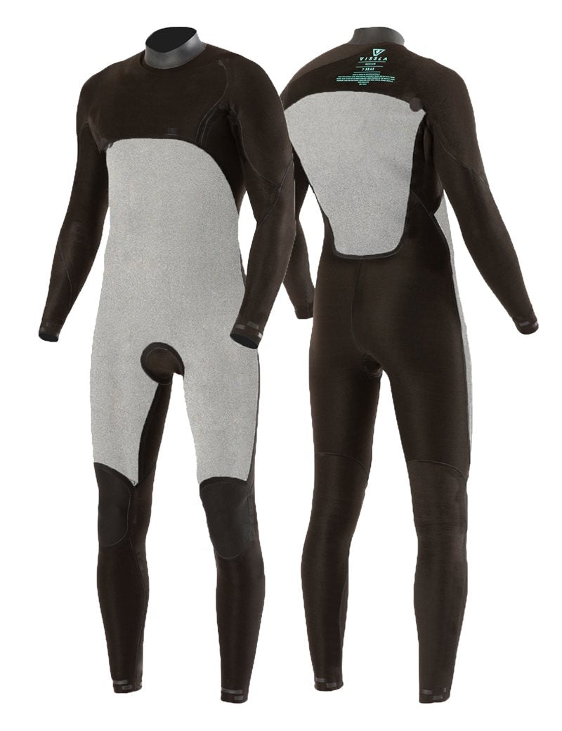 Traje neopreno hombre VISSLA | 7 SEAS COMP 4-3 FULL CHEST ZIP-BLK