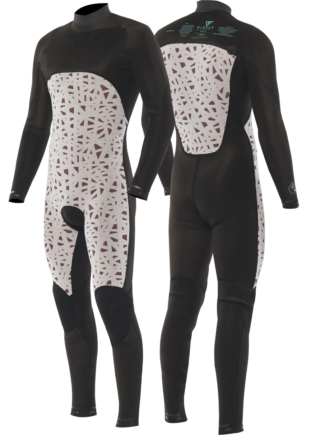 Traje neopreno VISSLA | 7 SEAS 4-3 FULL CHEST ZIP-BLK