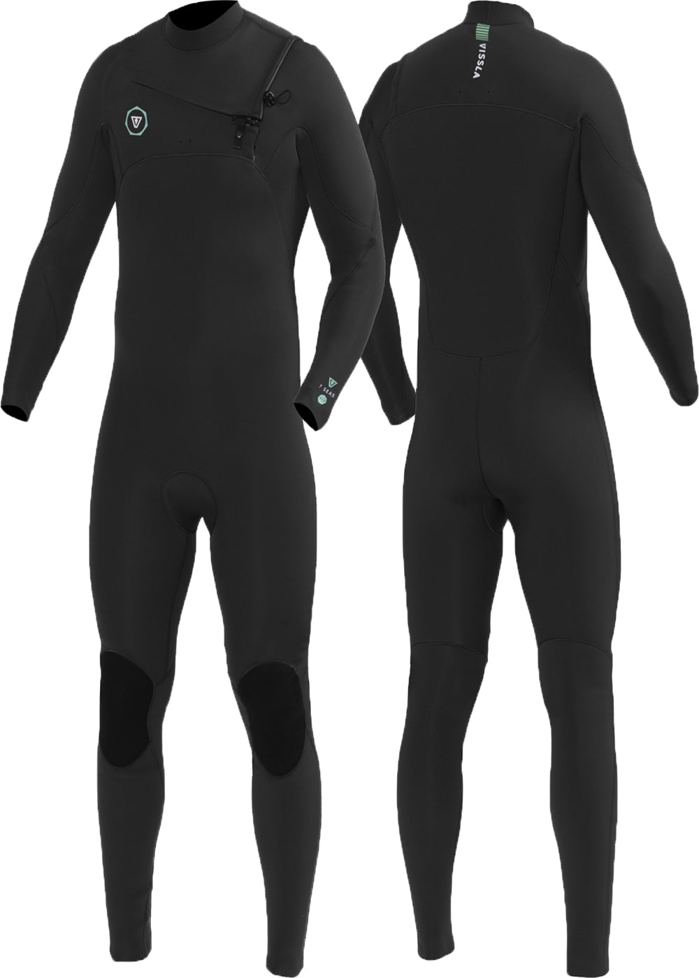 Traje neopreno VISSLA | 7 SEAS 4-3 FULL CHEST ZIP-BLK