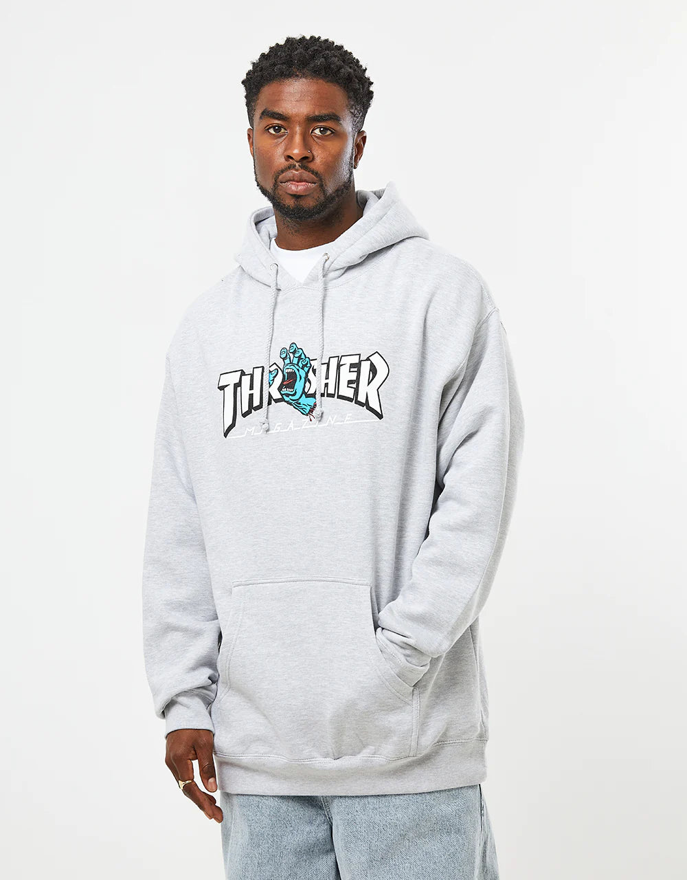 Sudadera Thrasher x Santa Cruz | Screaming Logo Gris