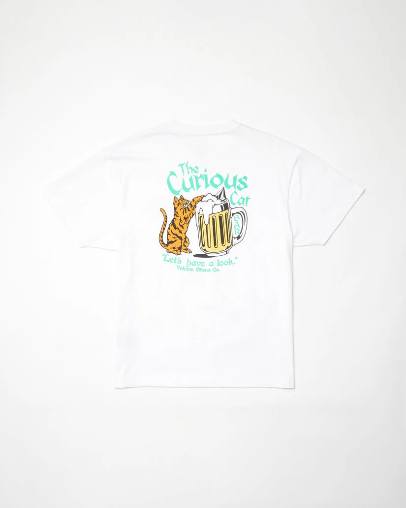 CAMISETA VOLCOM | CURIOUS CAT WHT