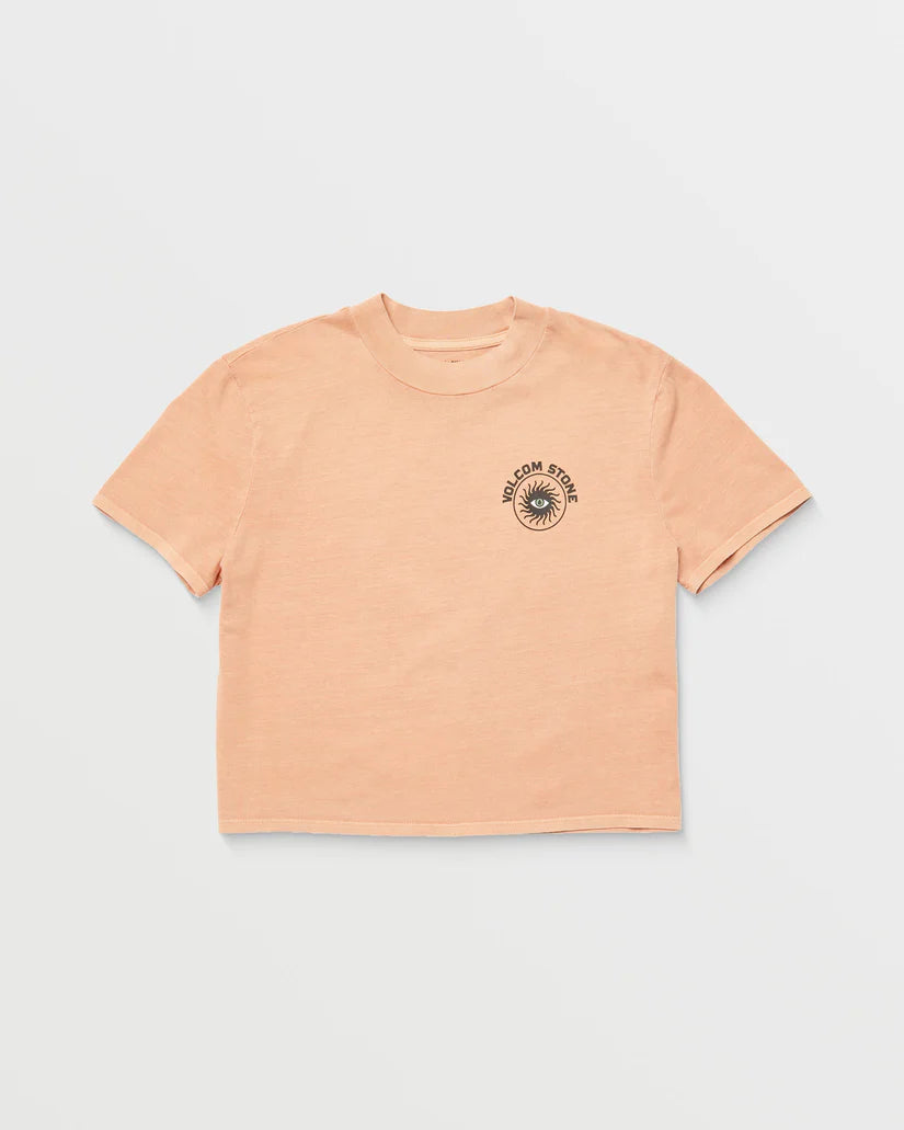 CAMISETA VOLCOM MUJER | DIAL CROP SAND BROWN