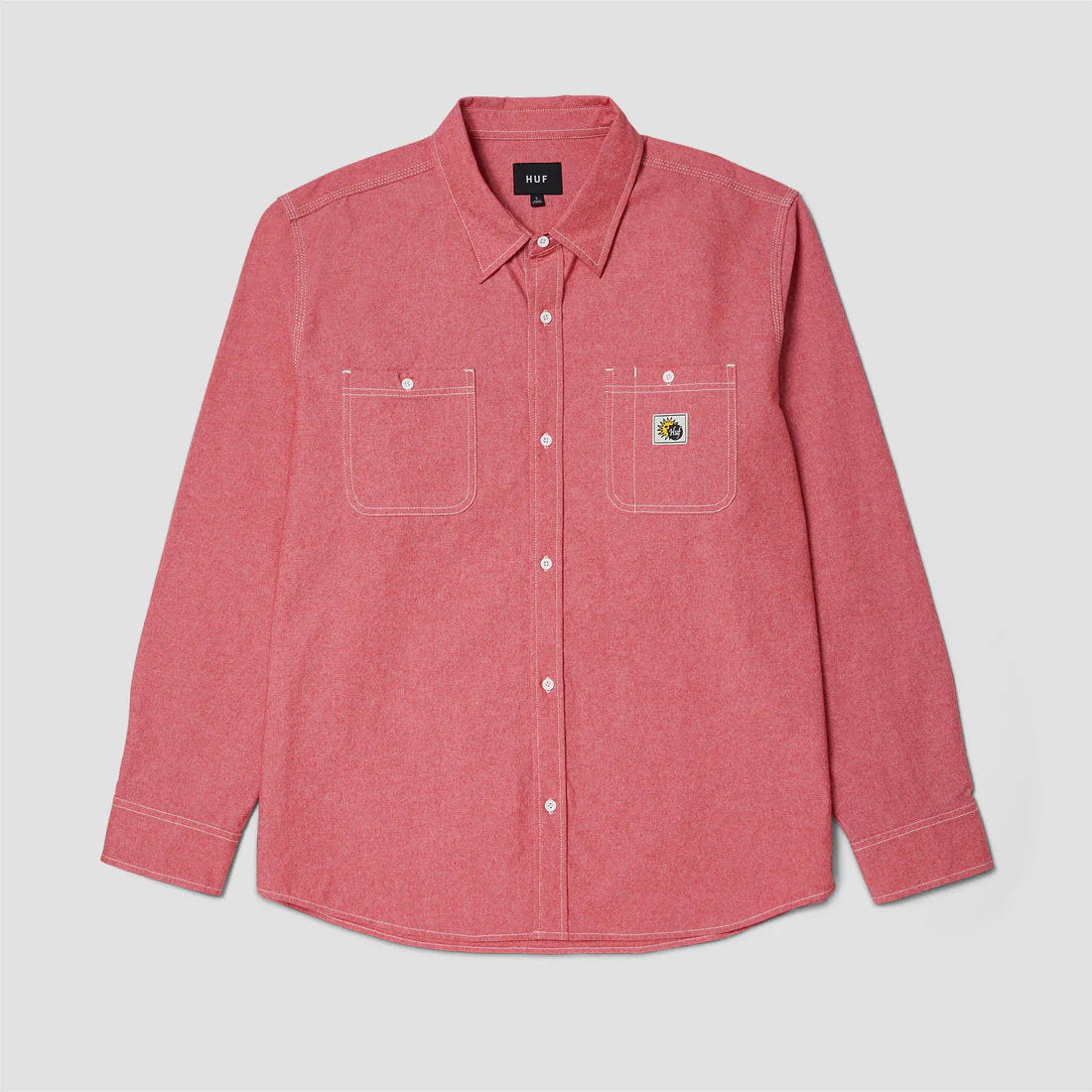 CAMISA HUF | TOTAL ECLIPSE CHAMBRAY RED