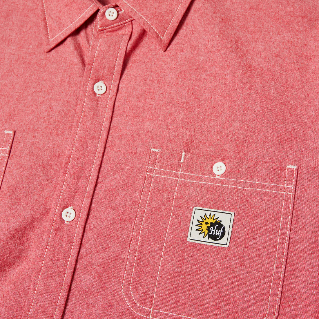 CAMISA HUF | TOTAL ECLIPSE CHAMBRAY RED