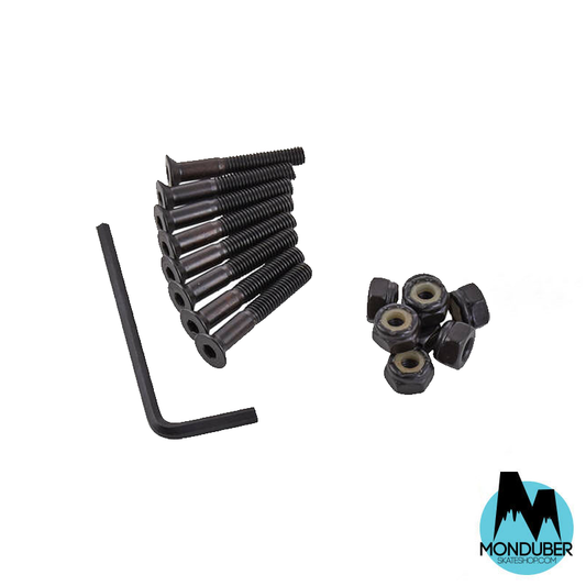 Tornillos Long Island Longboards - Allen Hardware Bolts - Allen 1 1/4" - Color Negro - Monduber Skate Shop