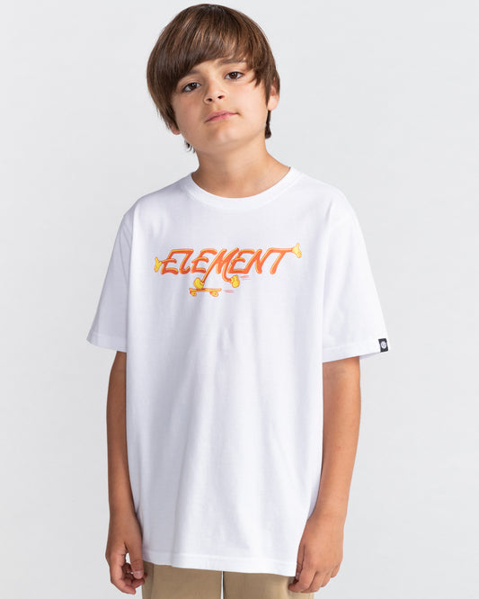 Camiseta Niño ELEMENT |  Pusher White