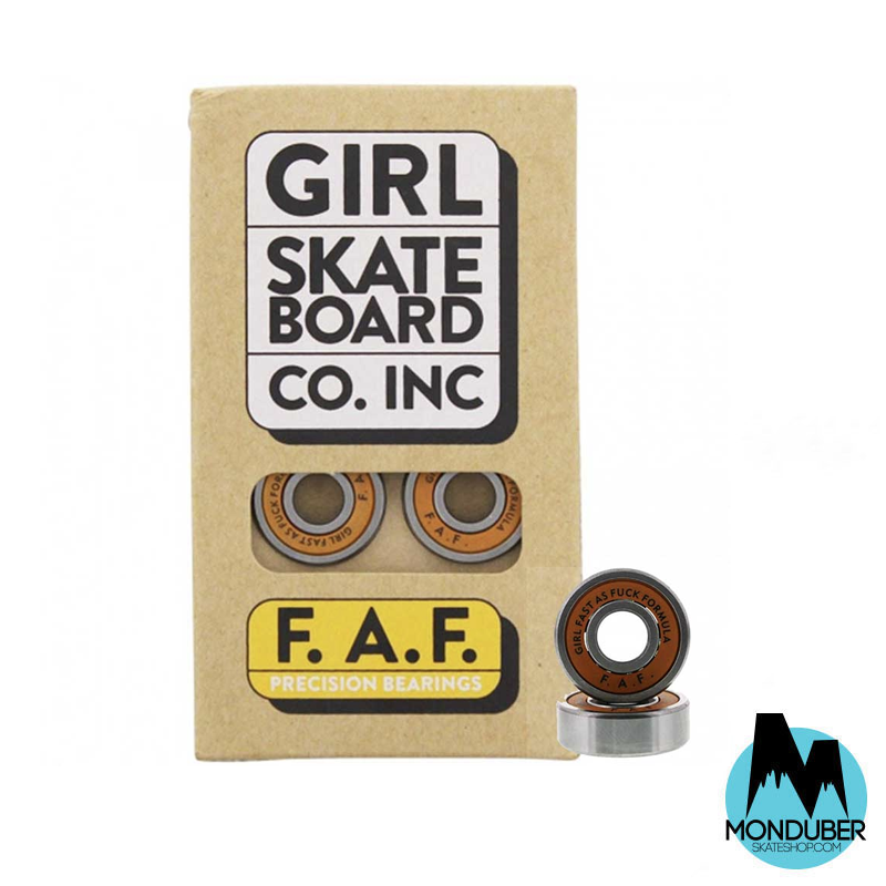 Rodamientos Girl Skateboard Company - F.A.F. Formula Precision Bearings - Monduber Skate Shop
