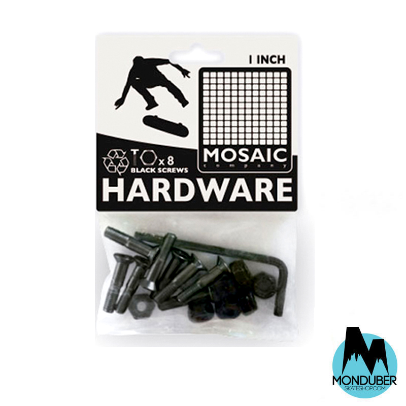 Tornillos Mosaic Company - Black Screws - Allen 1" - Color Negro - Monduber Skate Shop