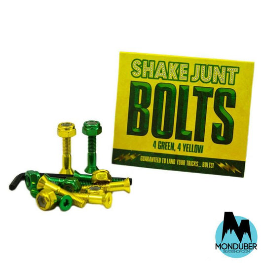 Tornillos Shake Junt - Allen 1" - Amarillo-Verde - Monduber Skate Shop